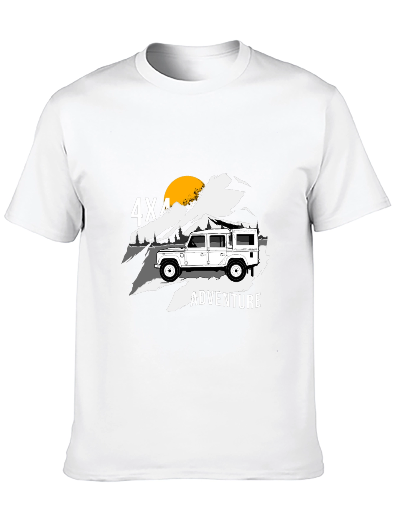 4X4 Adventure Black Graphic T-Shirt
