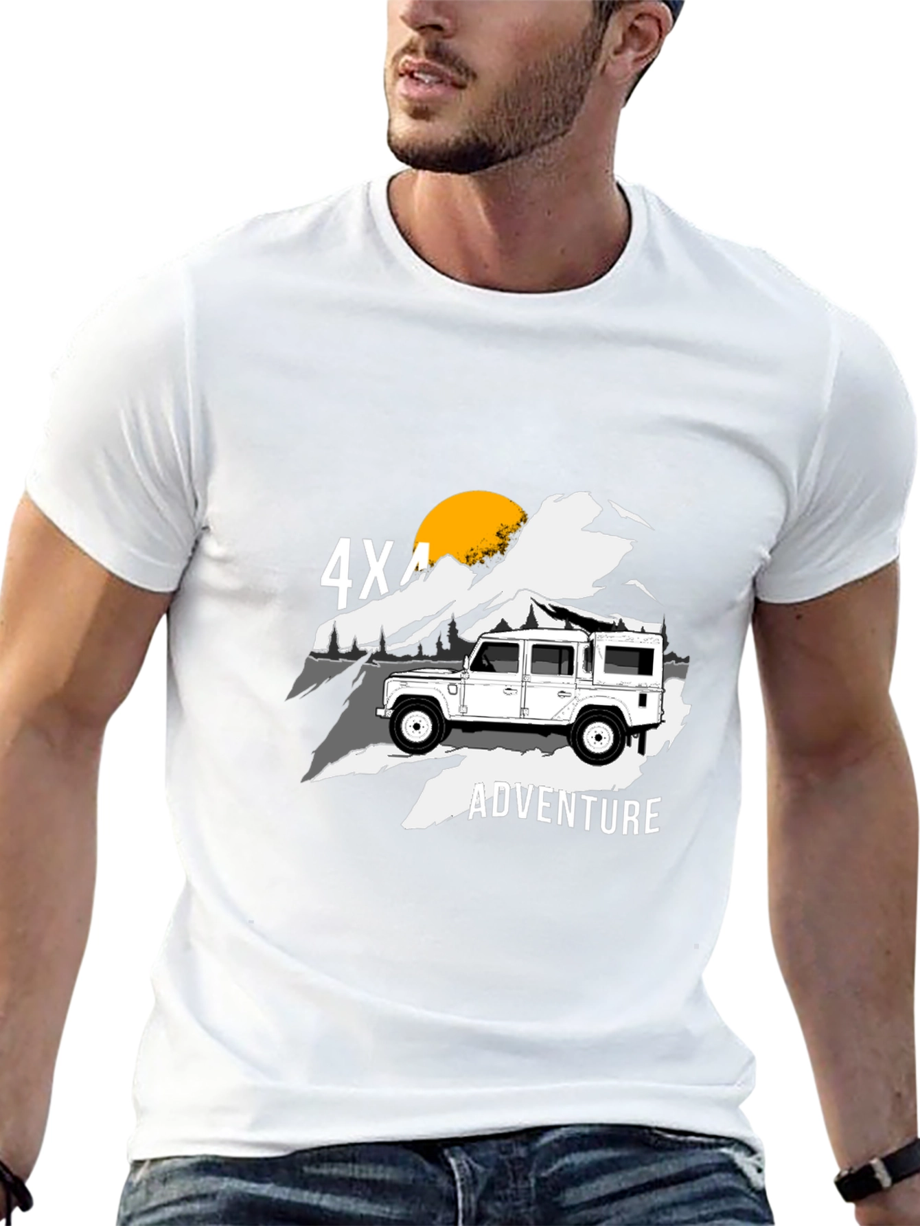 4X4 Adventure Black Graphic T-Shirt