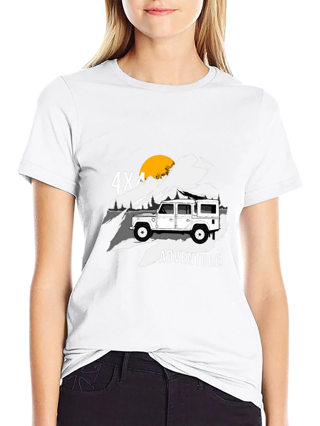 4X4 Adventure Black Graphic T-Shirt
