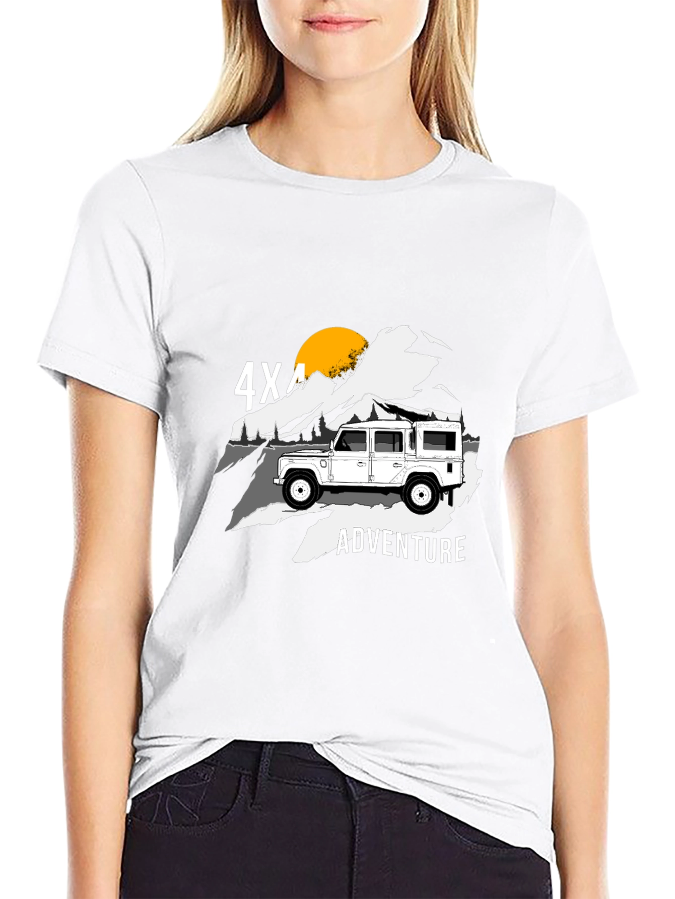 4X4 Adventure Black Graphic T-Shirt