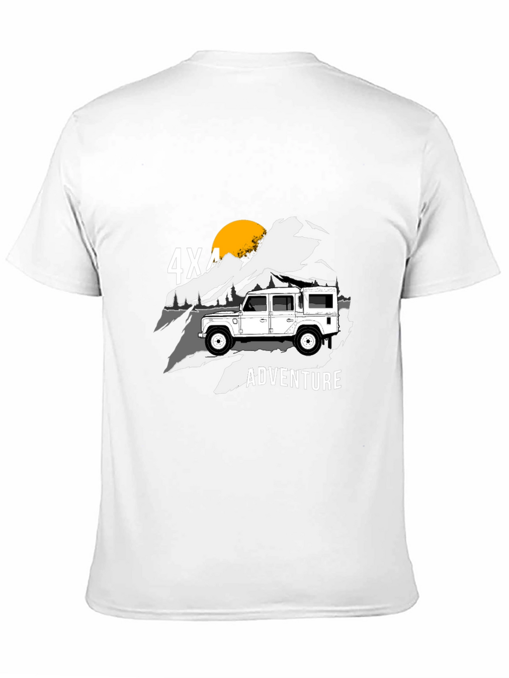 4X4 Adventure Black Graphic T-Shirt