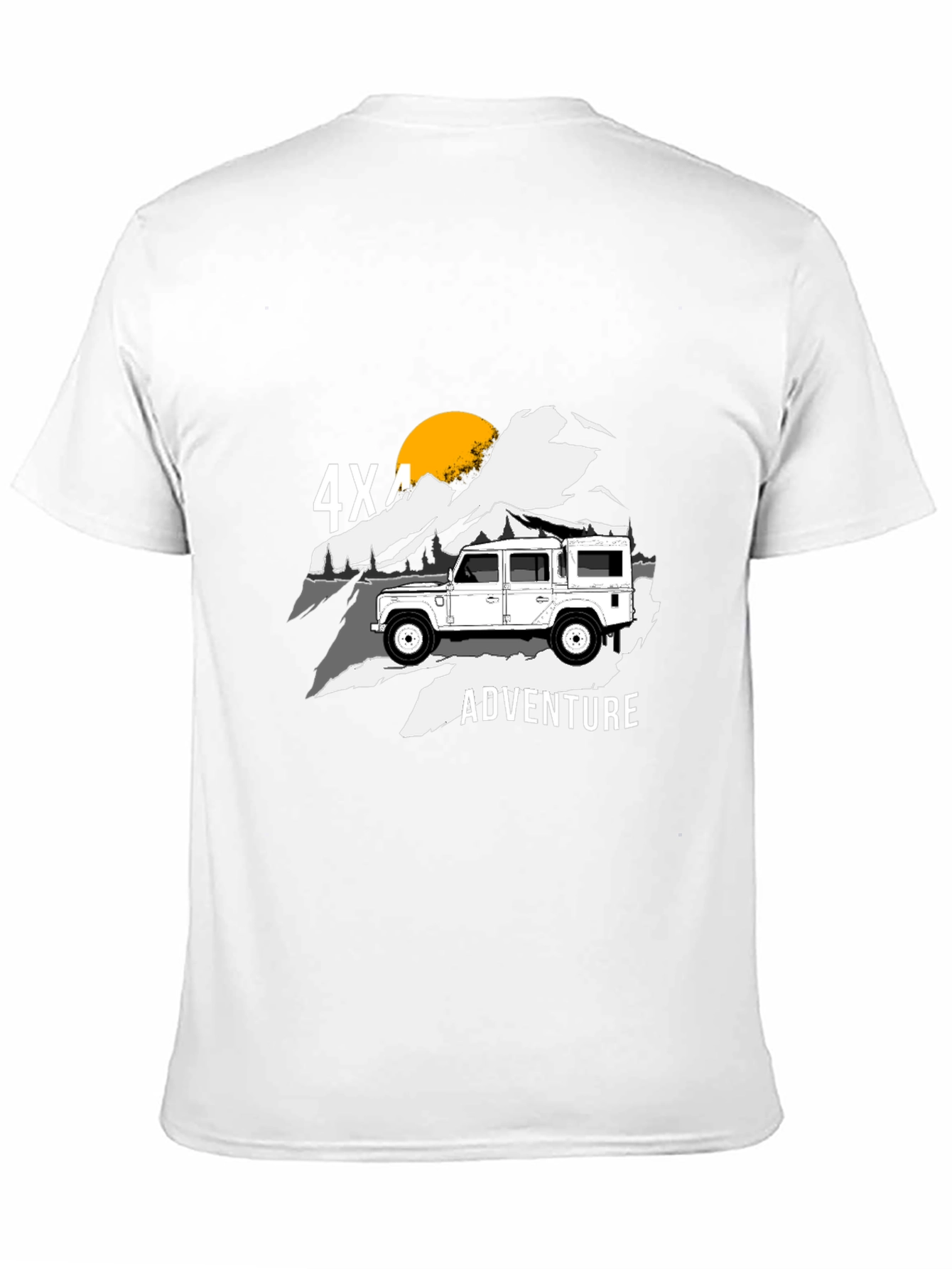 4X4 Adventure Black Graphic T-Shirt