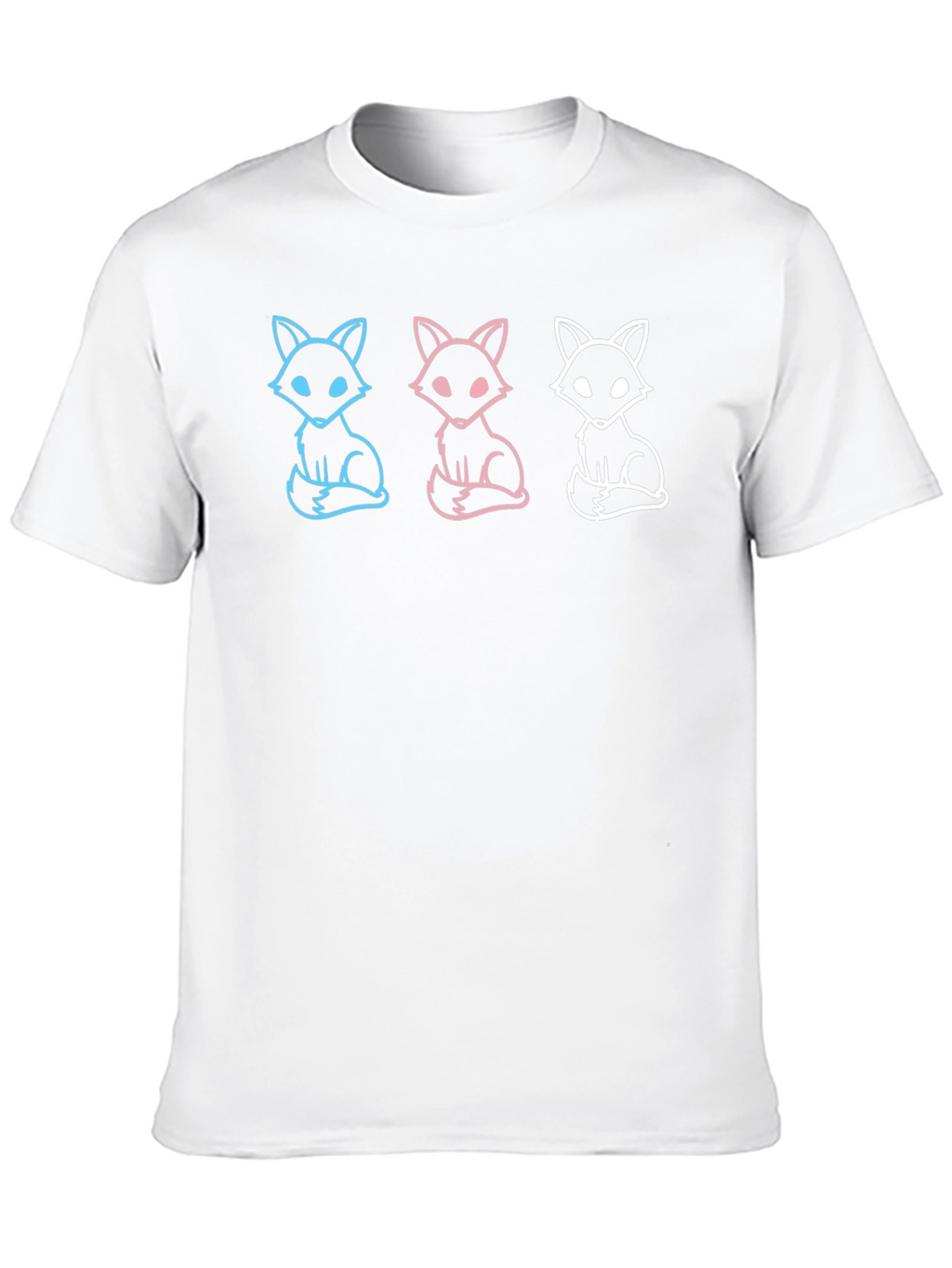 Fox Trio Graphic Tee - Stylish Black T-Shirt