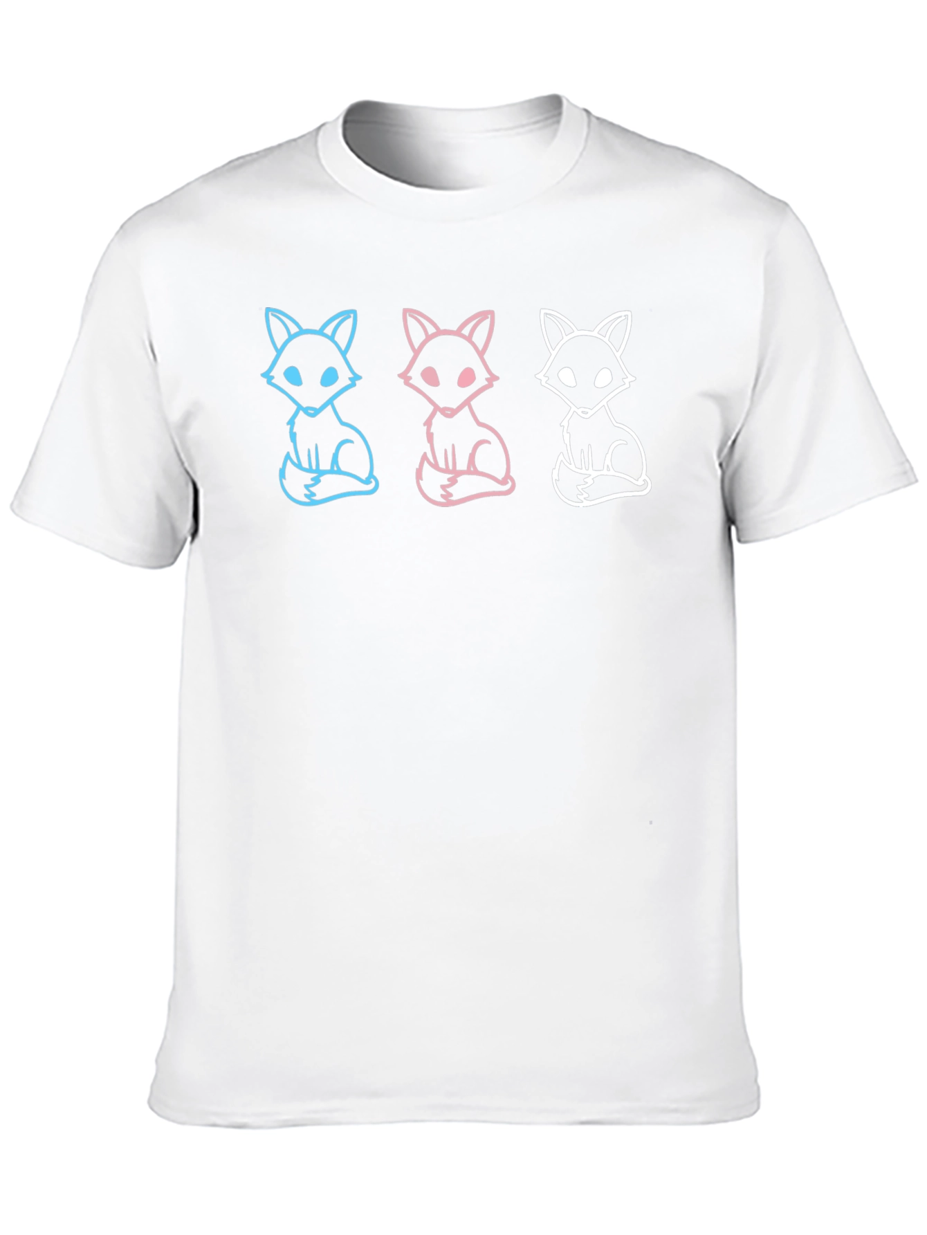 Fox Trio Graphic Tee - Stylish Black T-Shirt