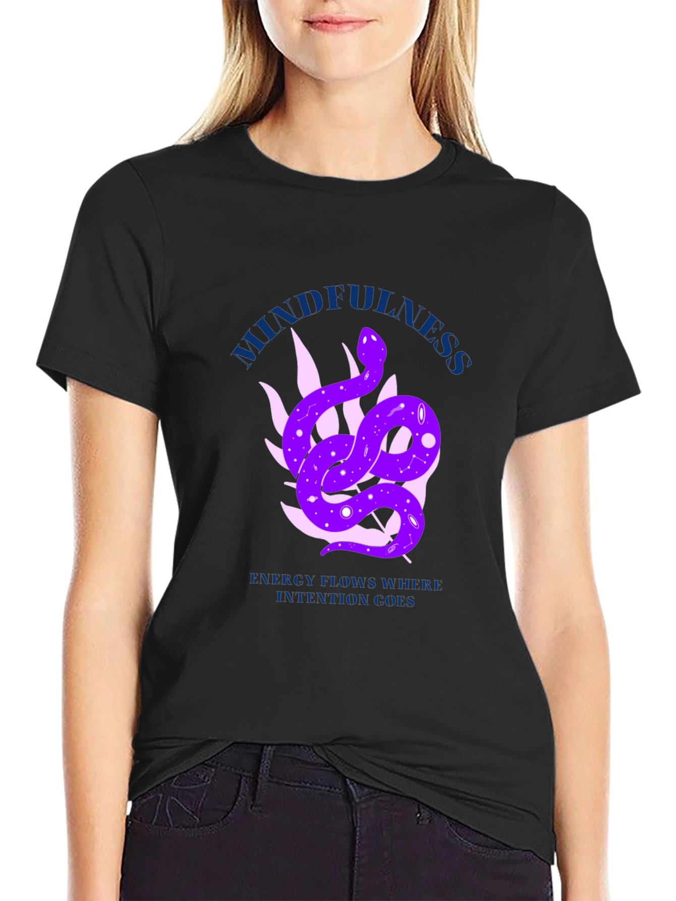 Mindfulness Snake Graphic Tee - Energy Flow