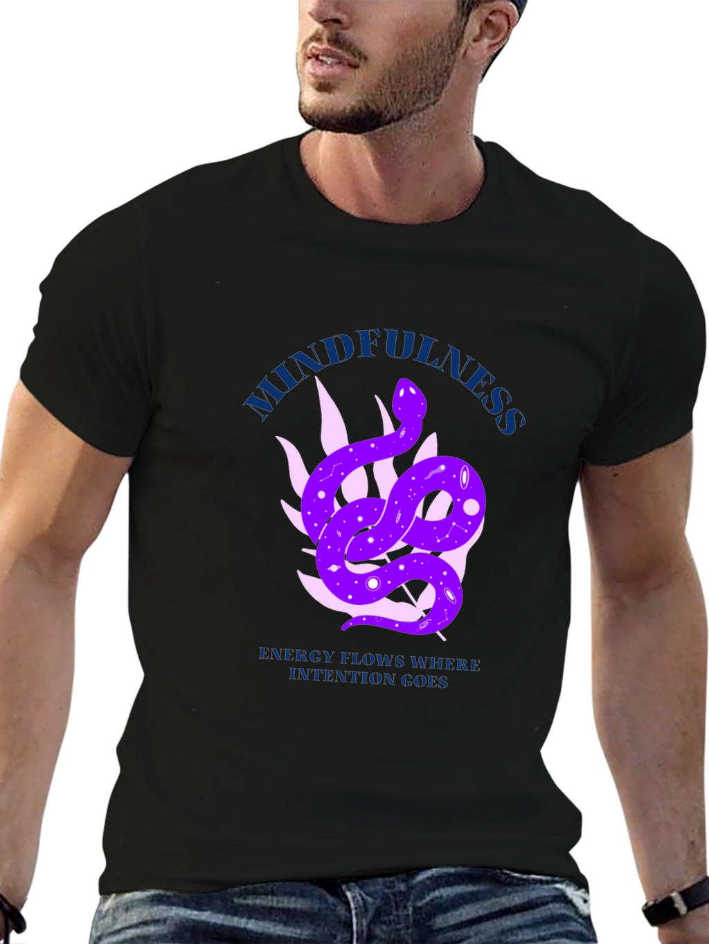 Mindfulness Snake Graphic Tee - Energy Flow