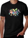 Abstract Art Mens Black T-Shirt