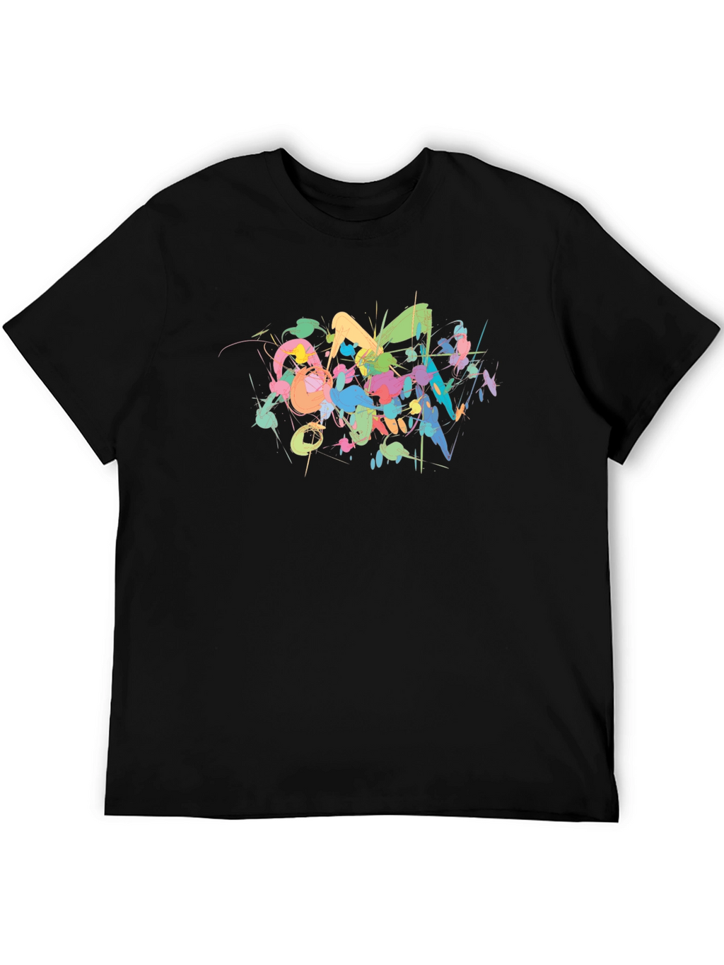 Abstract Art Mens Black T-Shirt