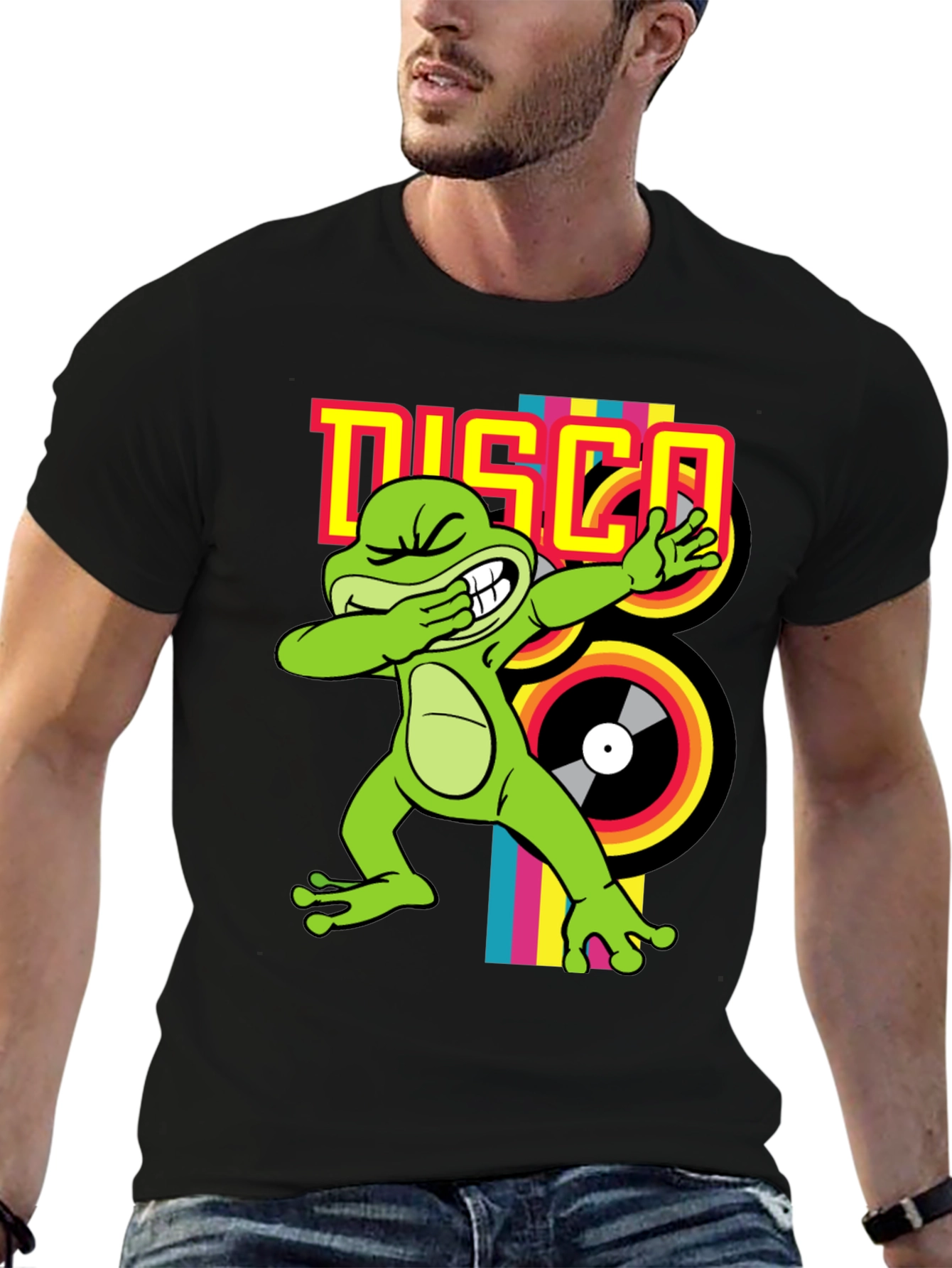 Disco Frog Graphic Tee - Groovy Style!