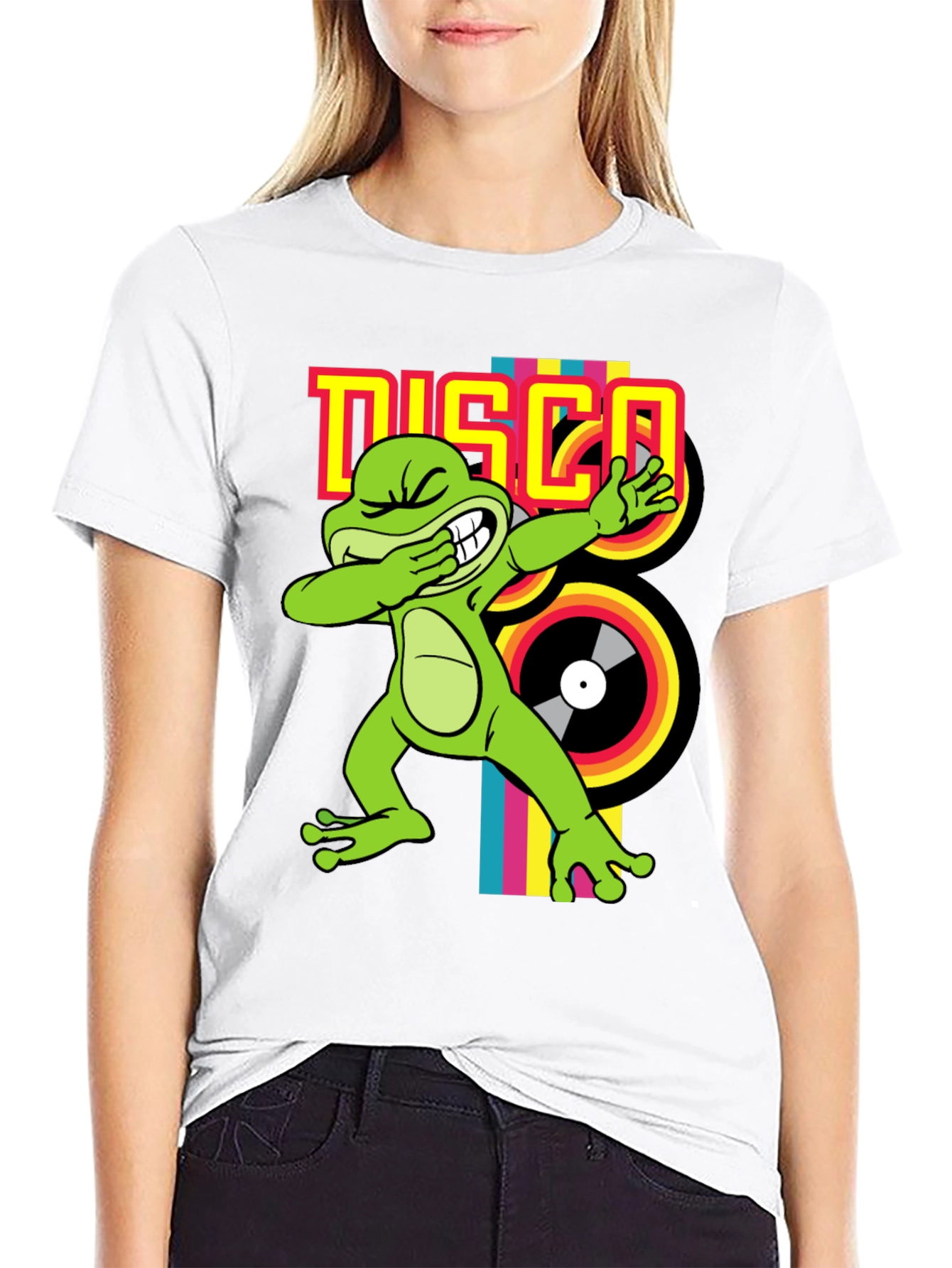 Disco Frog Graphic Tee - Groovy Style!