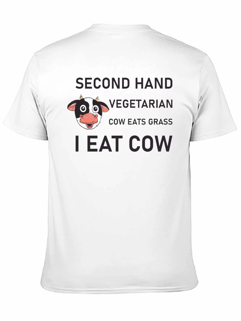 Funny I Eat Cow Black T-Shirt