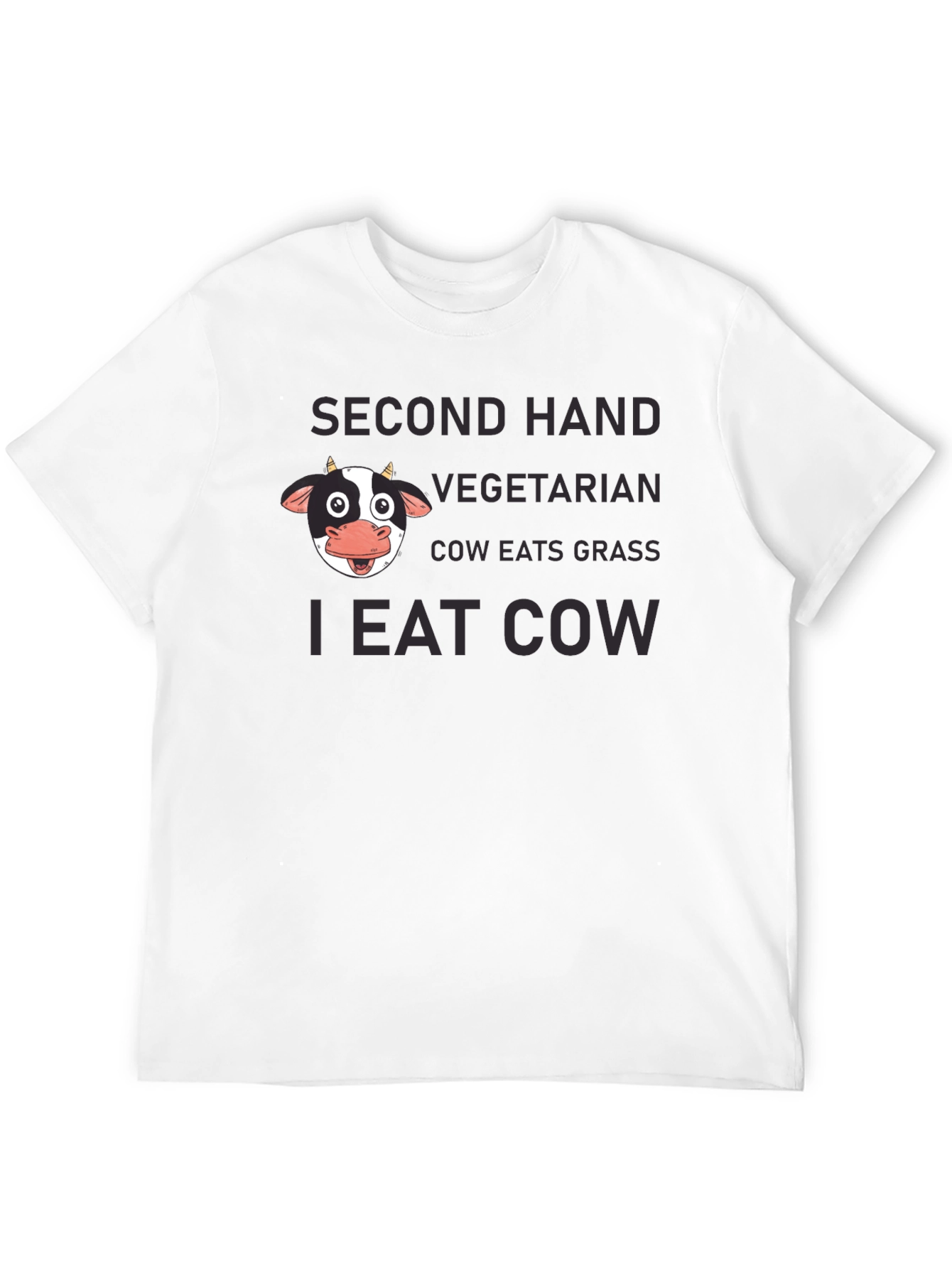Funny I Eat Cow Black T-Shirt