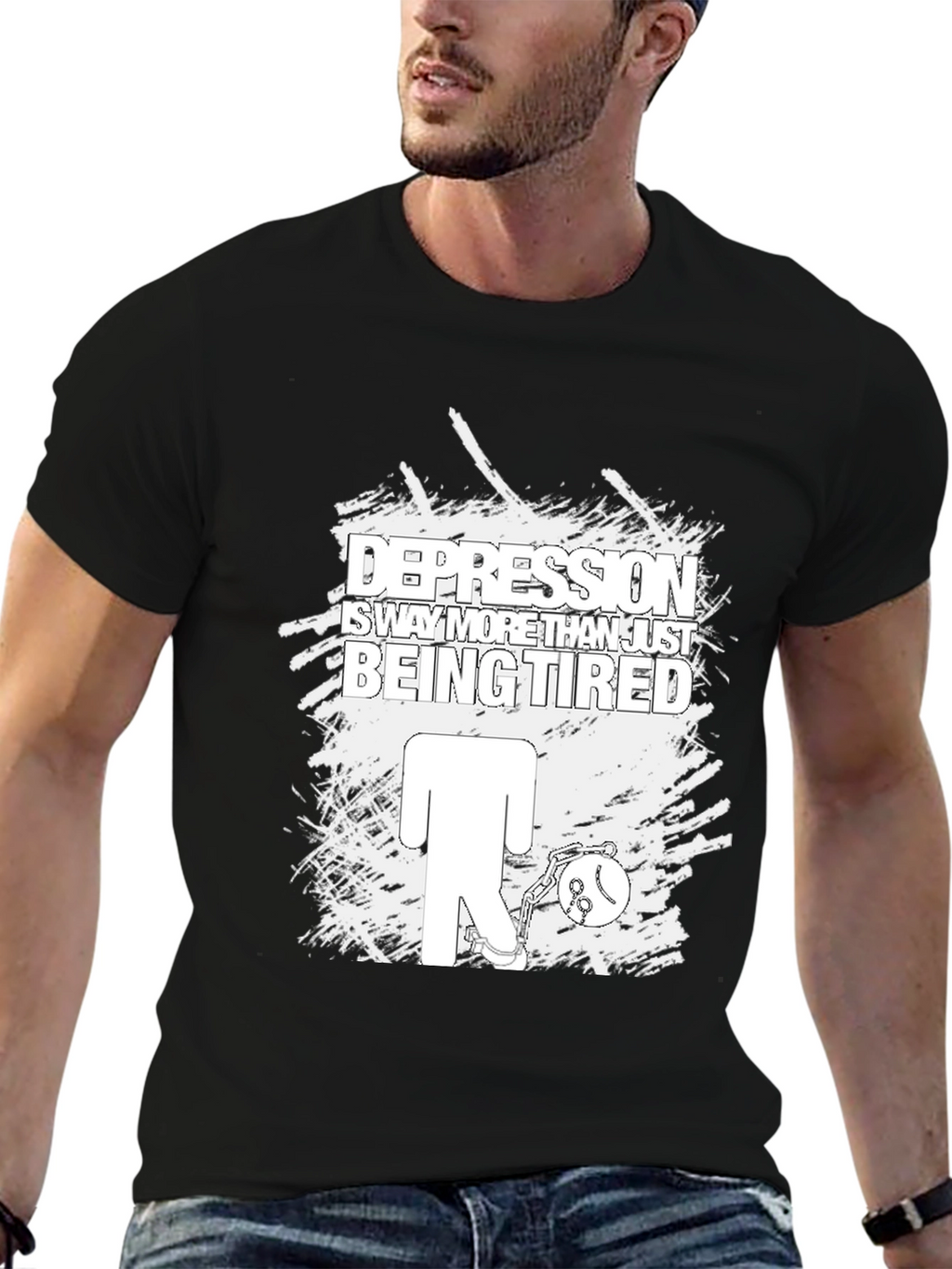 Depression Awareness Graphic Tee - Black