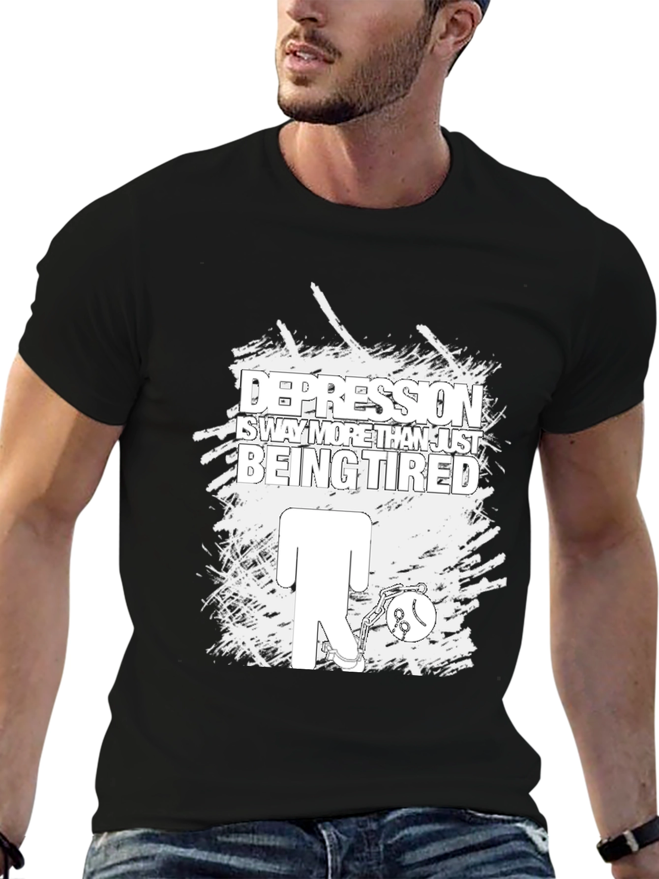 Depression Awareness Graphic Tee - Black