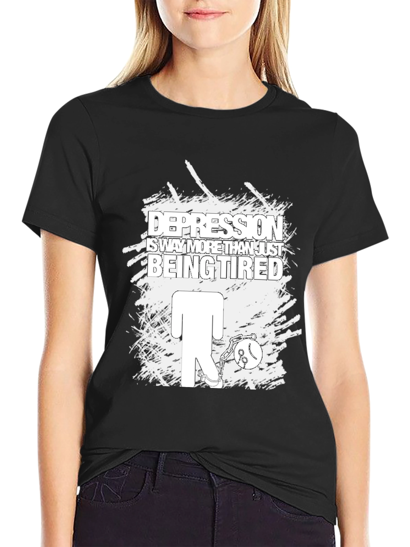 Depression Awareness Graphic Tee - Black