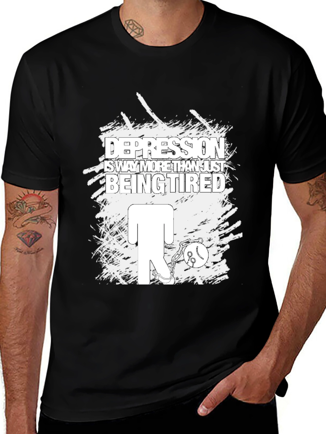 Depression Awareness Graphic Tee - Black