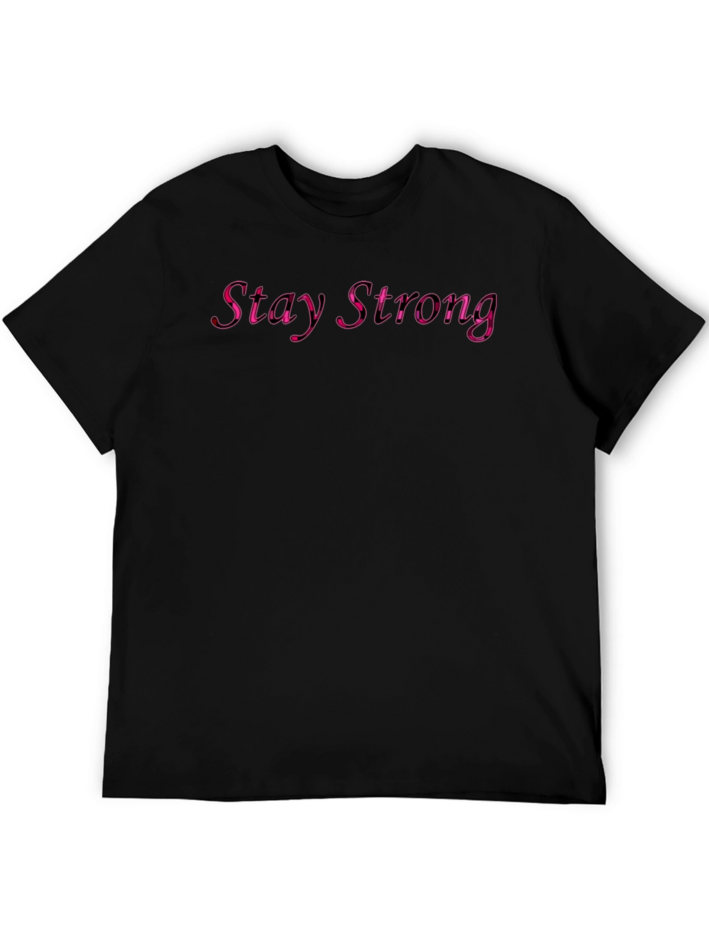 Stay Strong Graphic Black T-Shirt
