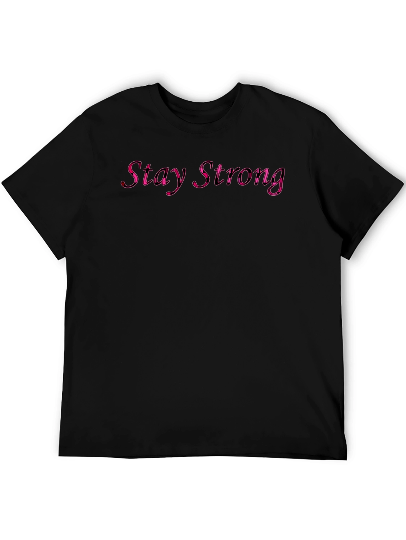 Stay Strong Graphic Black T-Shirt