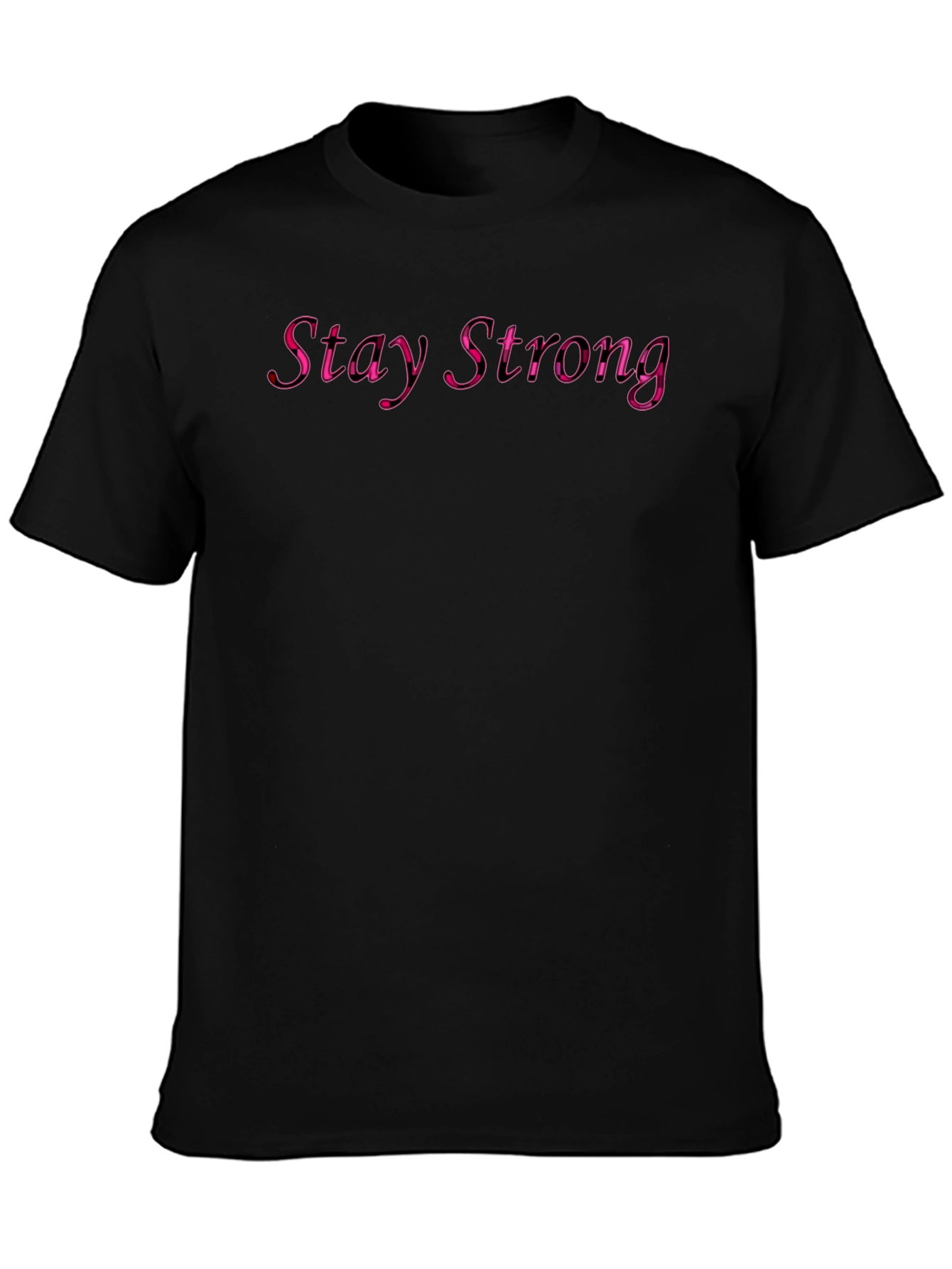 Stay Strong Graphic Black T-Shirt
