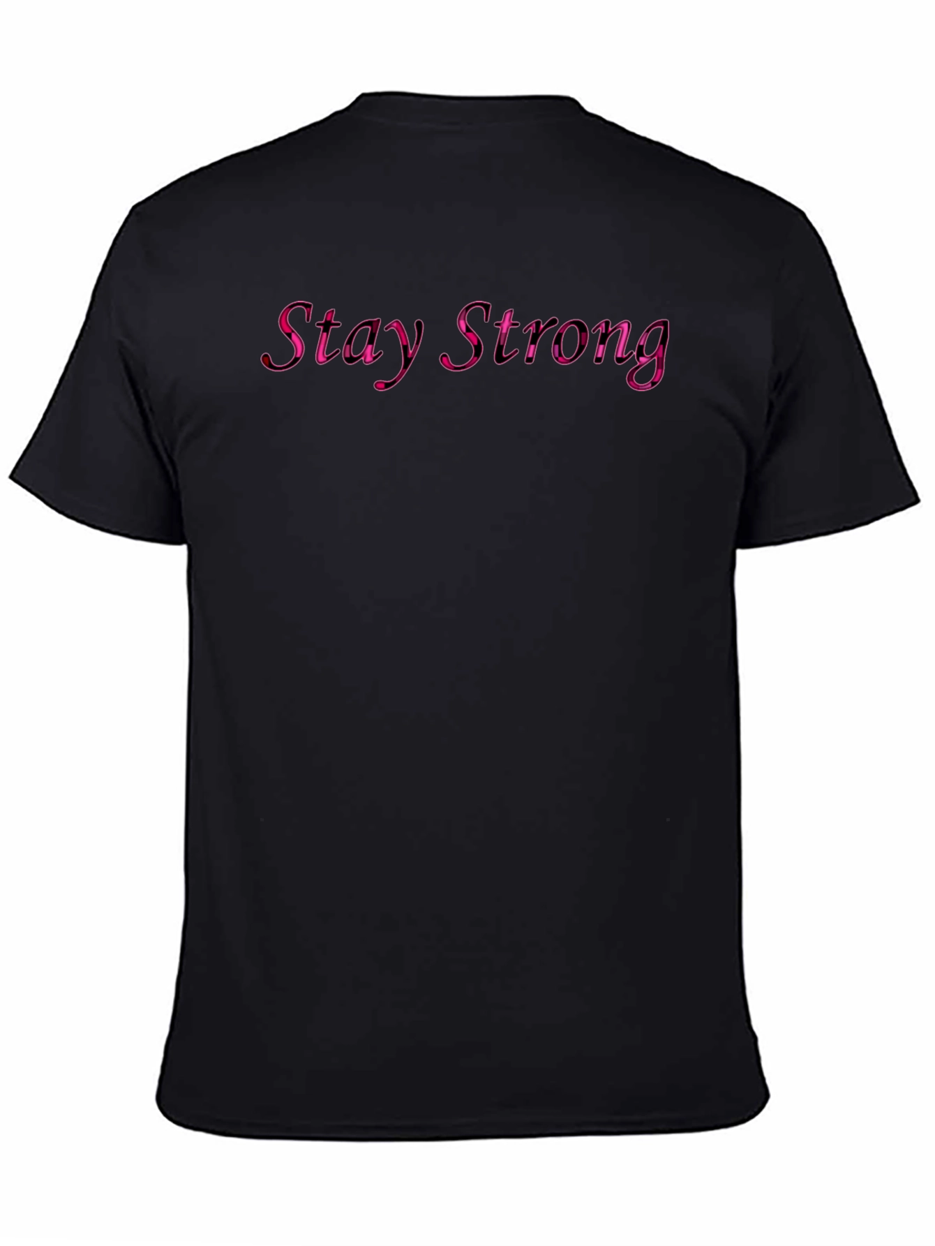 Stay Strong Graphic Black T-Shirt