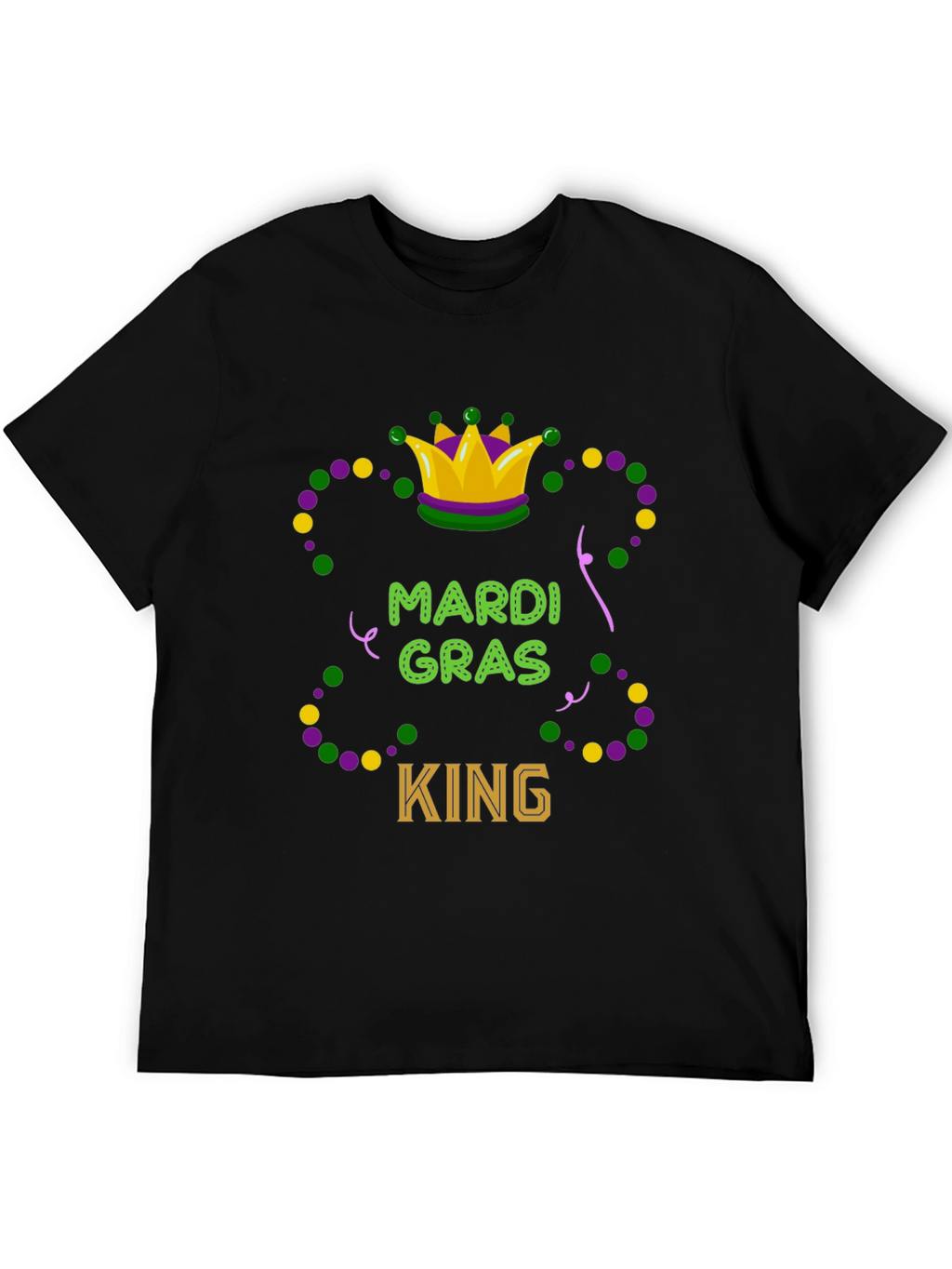 Mardi Gras King Graphic T-Shirt - Festive Tee