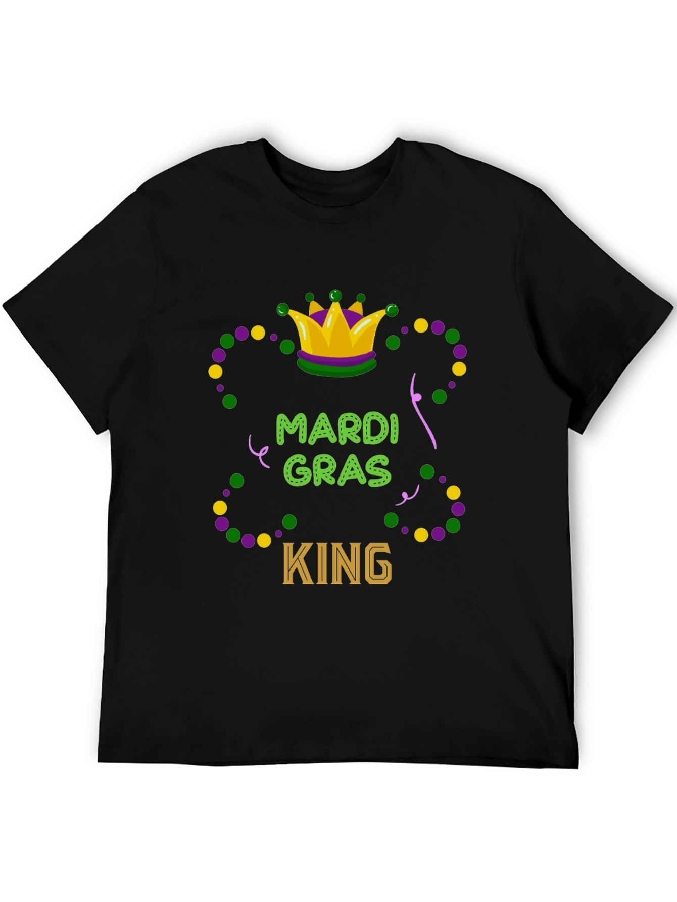 Mardi Gras King Graphic T-Shirt - Festive Tee