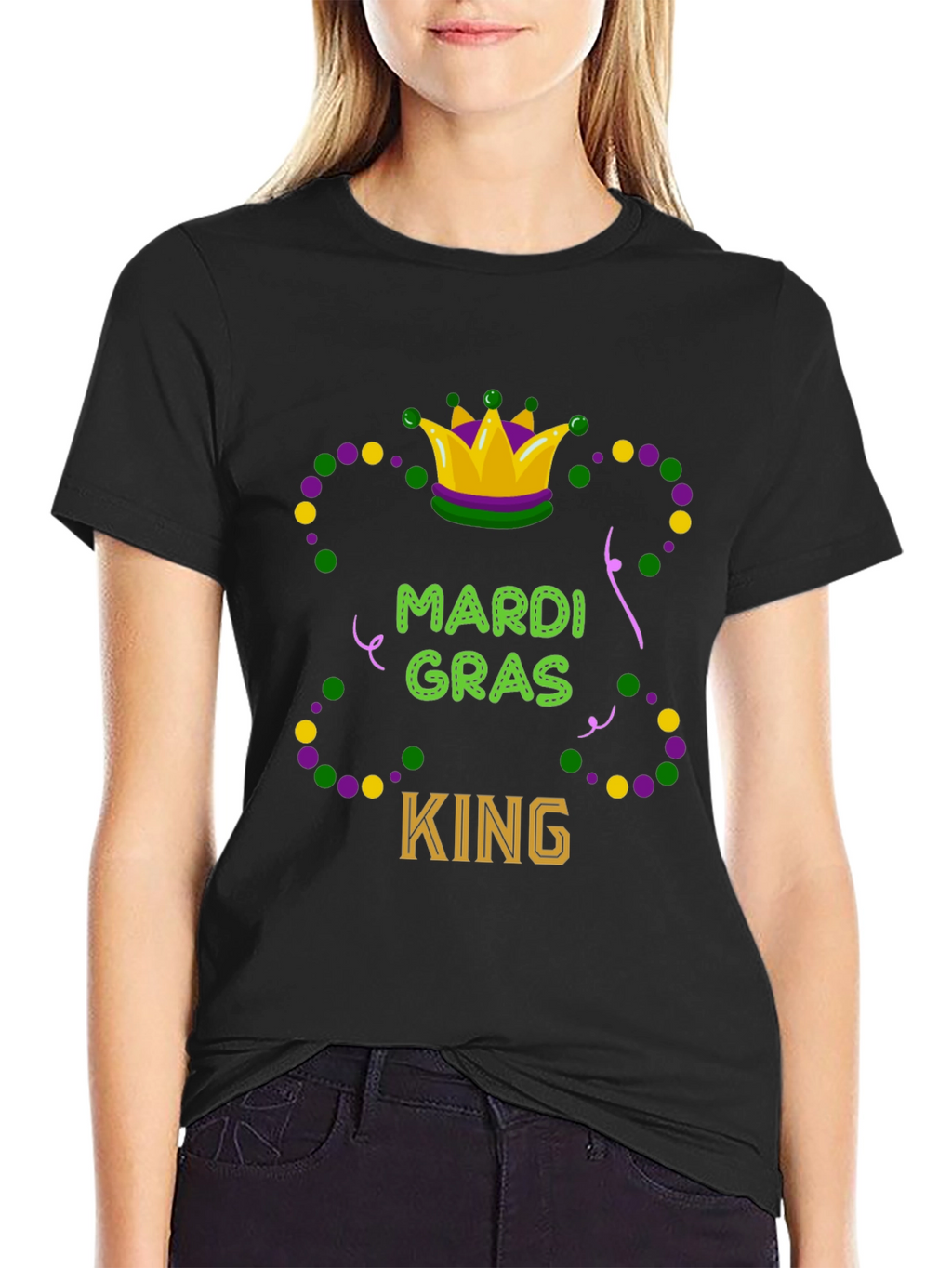 Mardi Gras King Graphic T-Shirt - Festive Tee