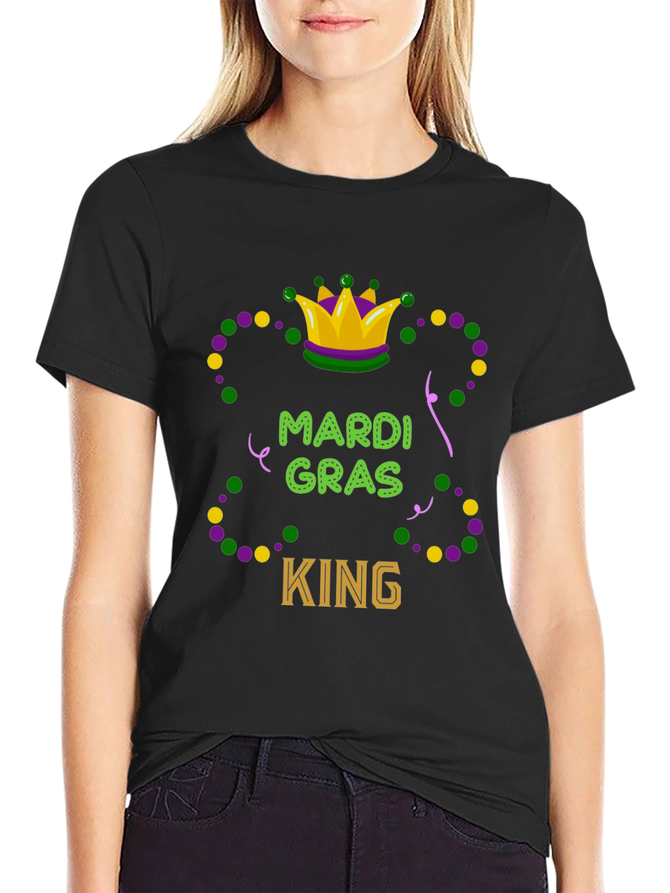 Mardi Gras King Graphic T-Shirt - Festive Tee