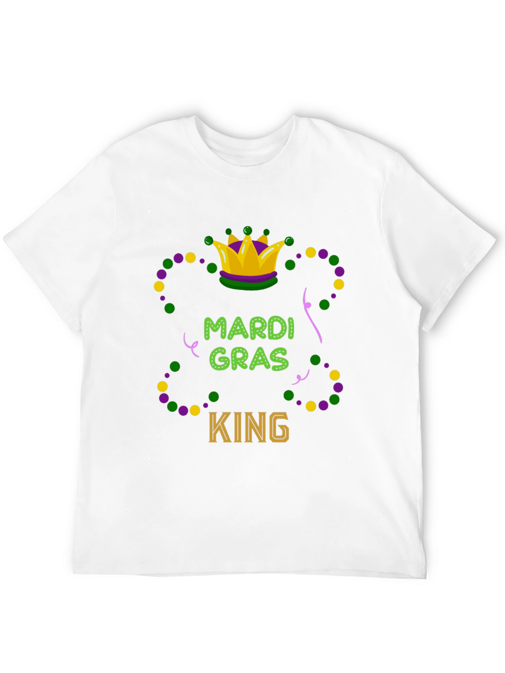 Mardi Gras King Graphic T-Shirt - Festive Tee