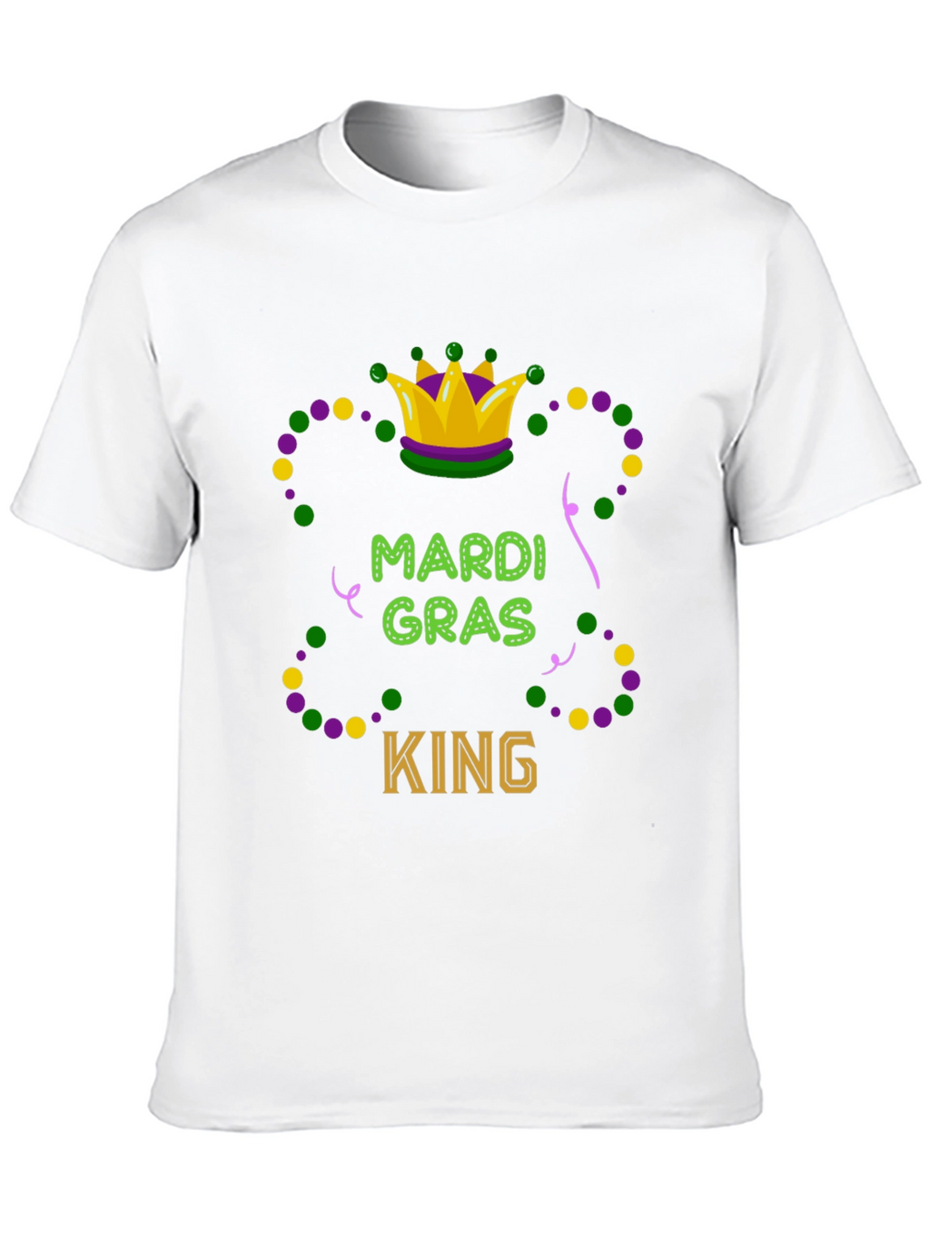 Mardi Gras King Graphic T-Shirt - Festive Tee