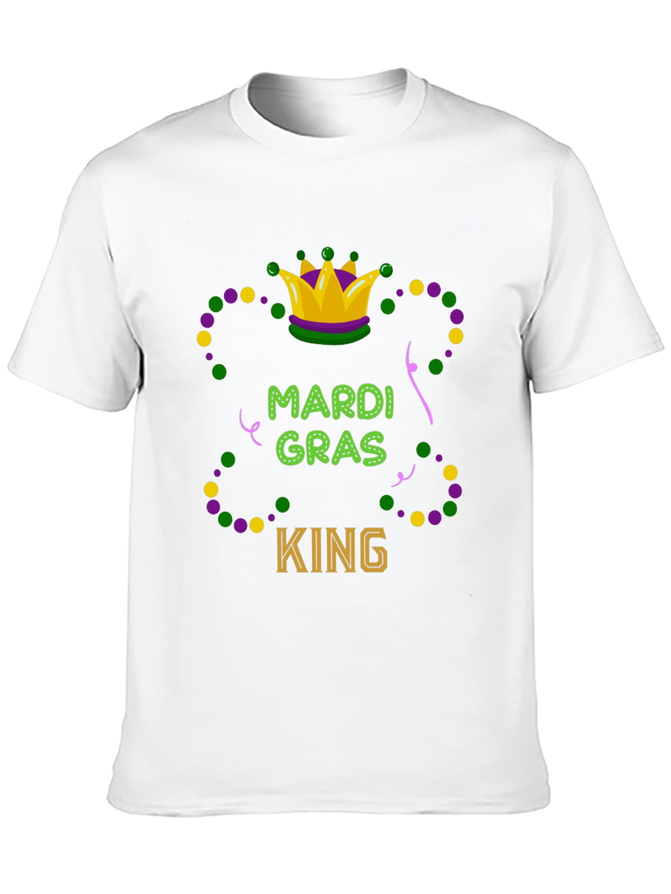 Mardi Gras King Graphic T-Shirt - Festive Tee