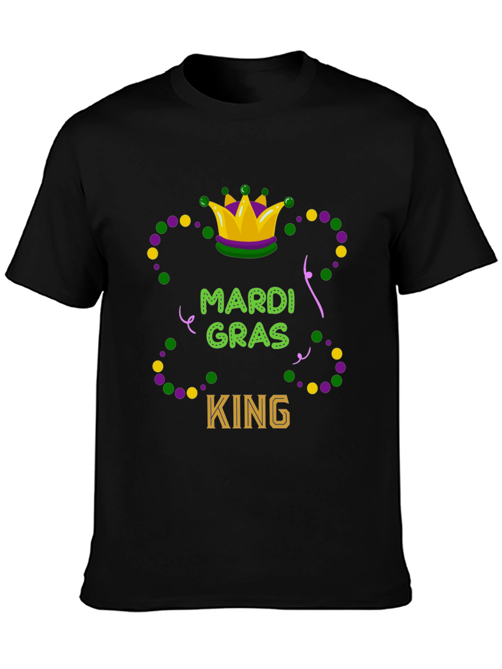Mardi Gras King Graphic T-Shirt - Festive Tee