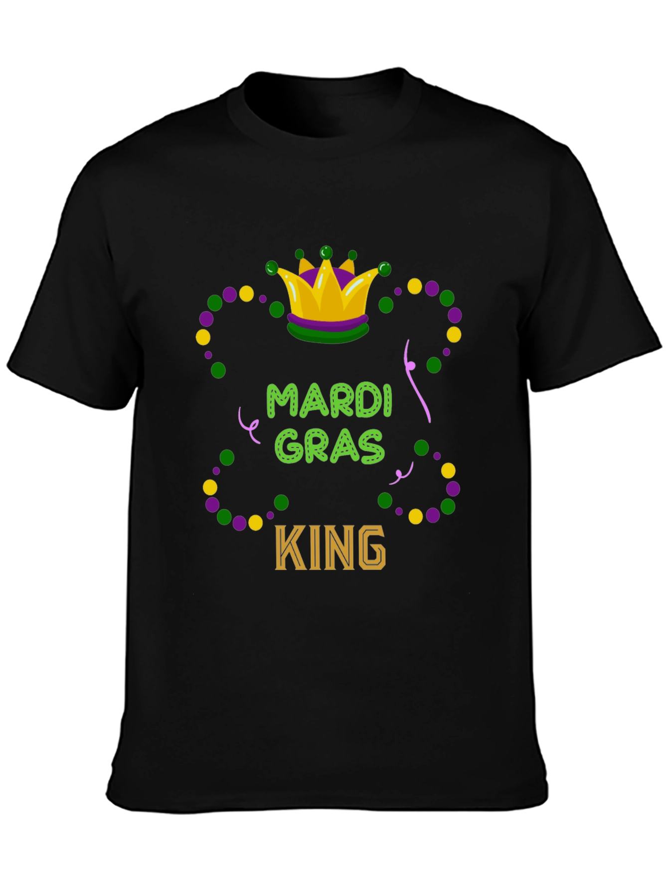 Mardi Gras King Graphic T-Shirt - Festive Tee