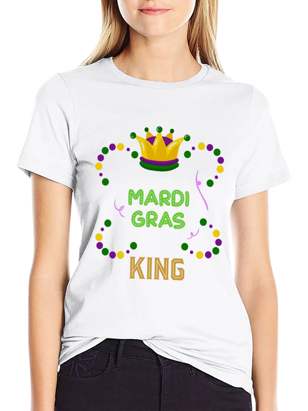 Mardi Gras King Graphic T-Shirt - Festive Tee