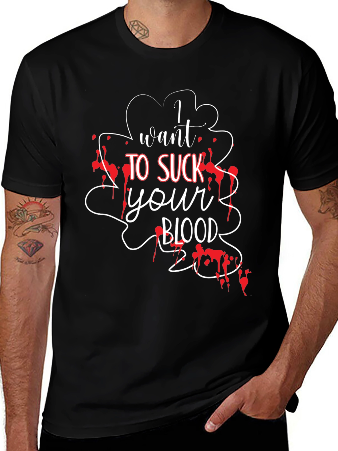 I Want To Suck Your Blood T-Shirt - Halloween Tee