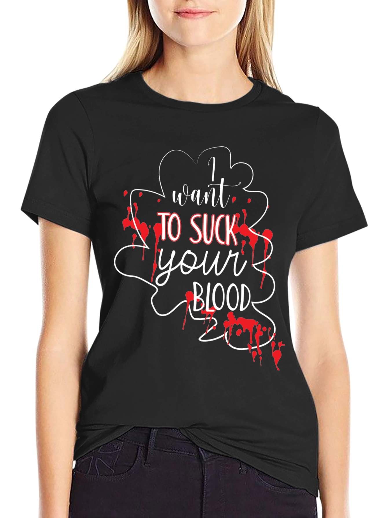 I Want To Suck Your Blood T-Shirt - Halloween Tee