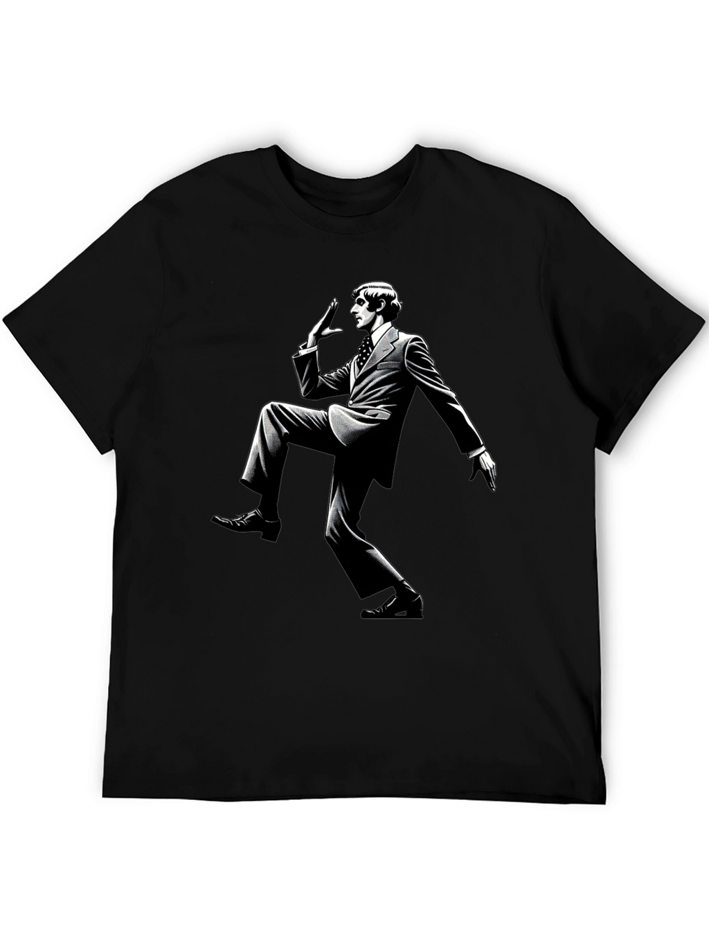 Retro Style Dance Black T-Shirt