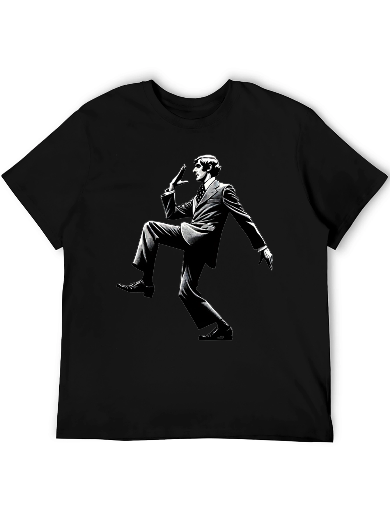 Retro Style Dance Black T-Shirt