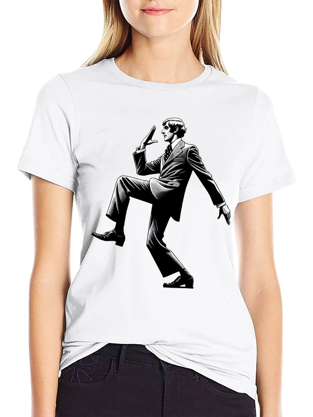 Retro Style Dance Black T-Shirt
