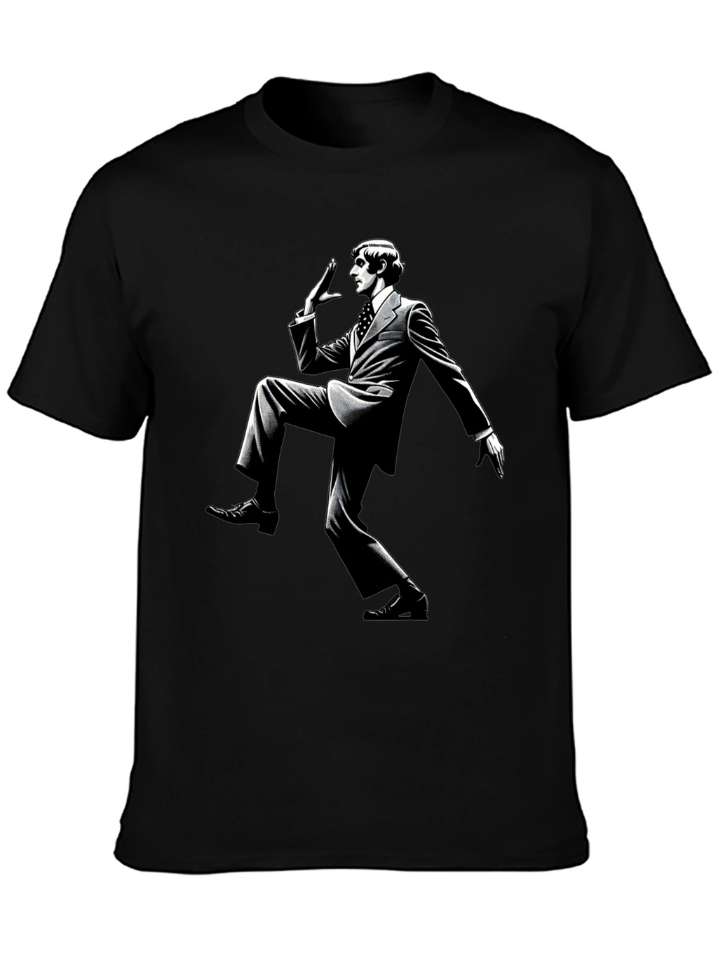 Retro Style Dance Black T-Shirt