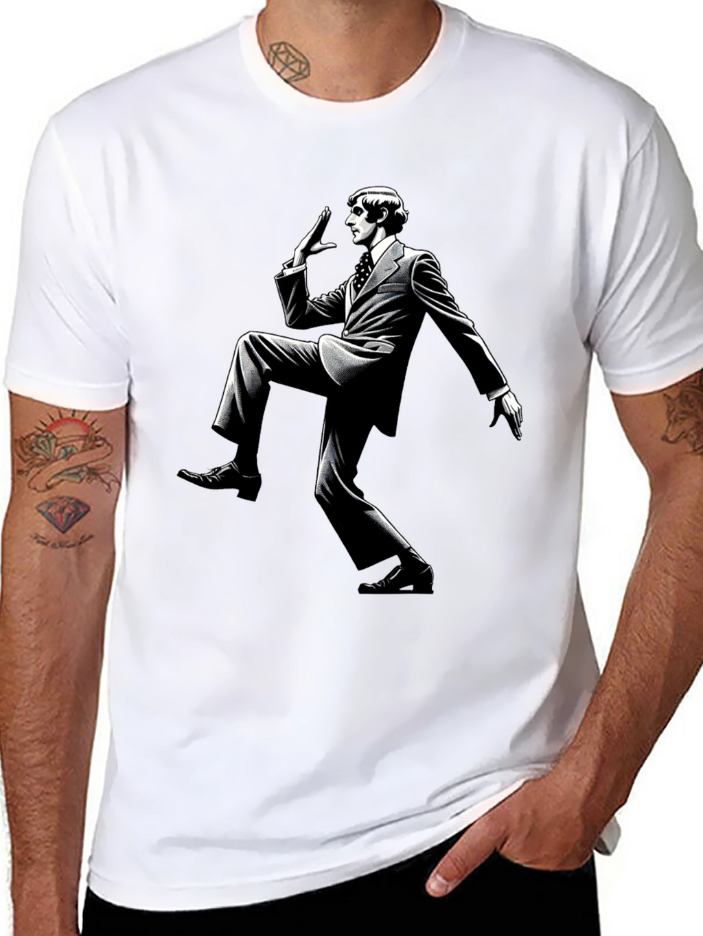 Retro Style Dance Black T-Shirt