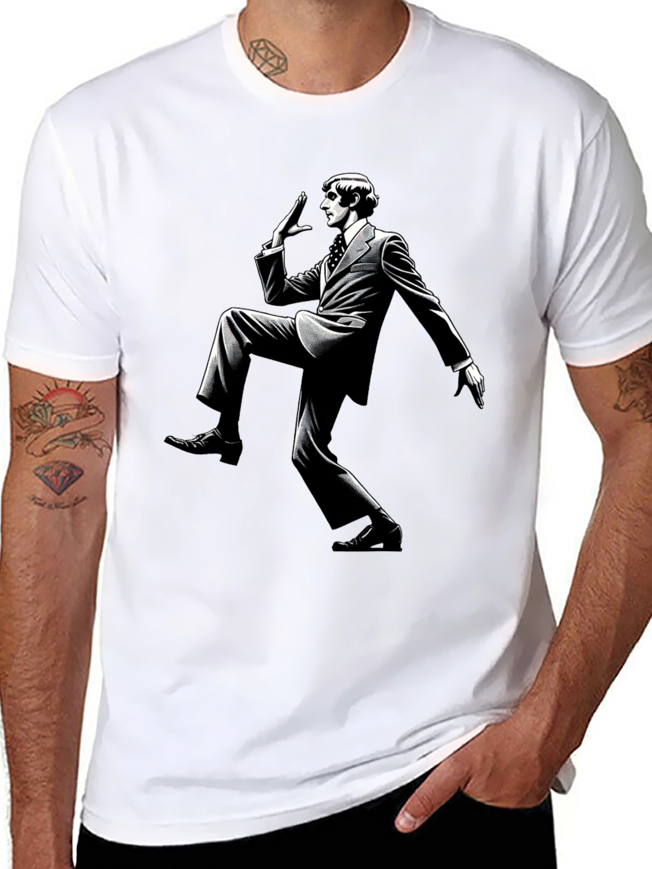 Retro Style Dance Black T-Shirt