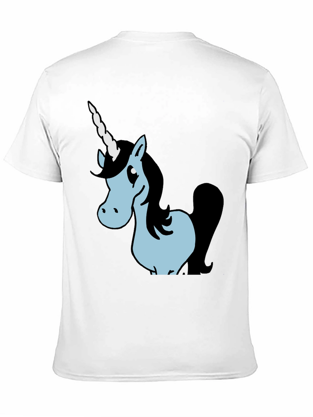 Unicorn Graphic Black Cotton T-Shirt