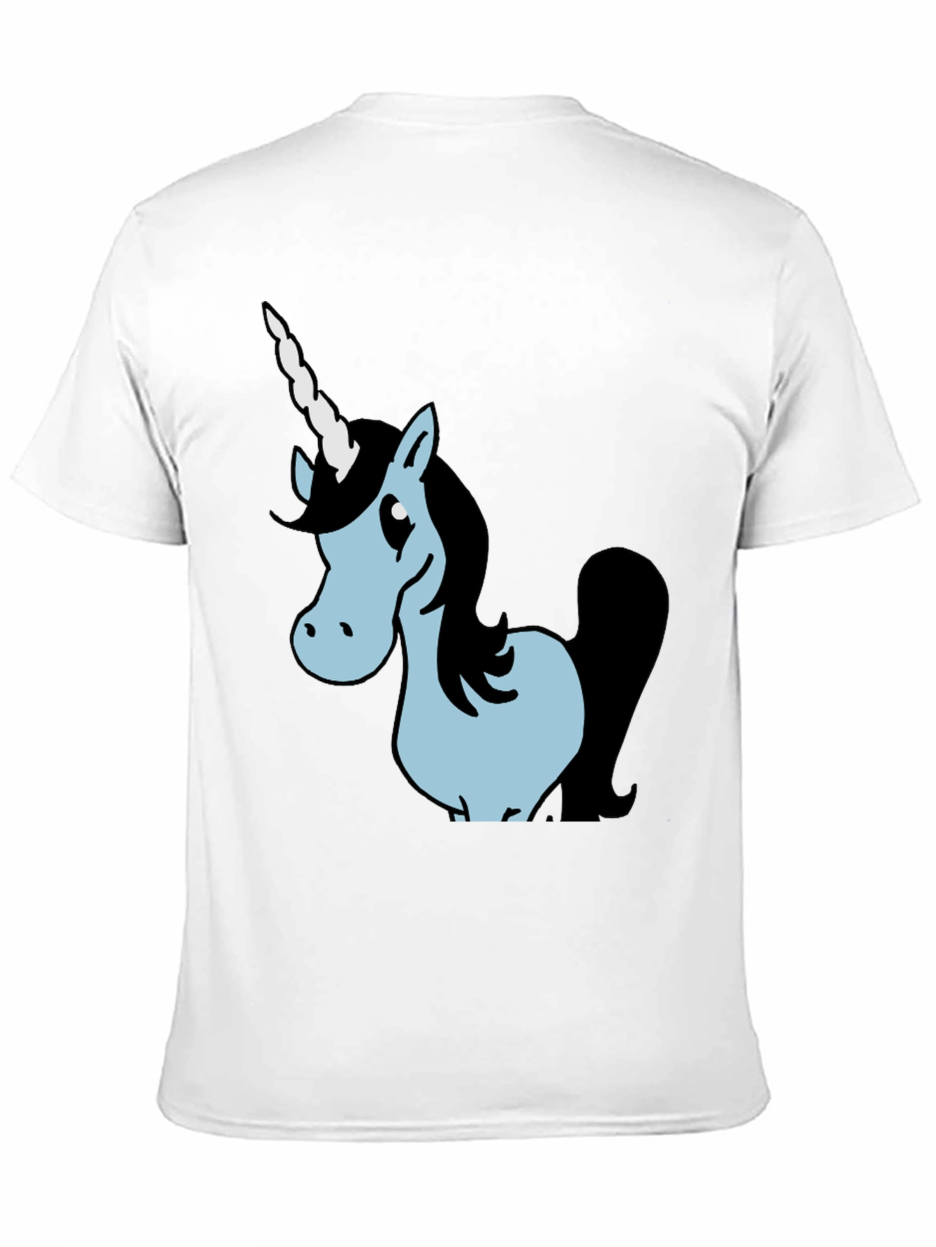 Unicorn Graphic Black Cotton T-Shirt