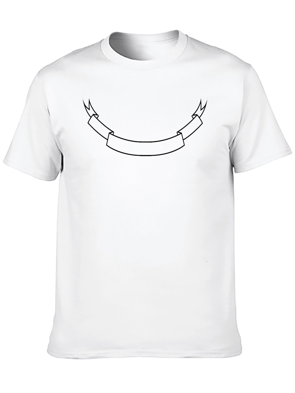 Mens Black Graphic T-Shirt with Customizable Banner