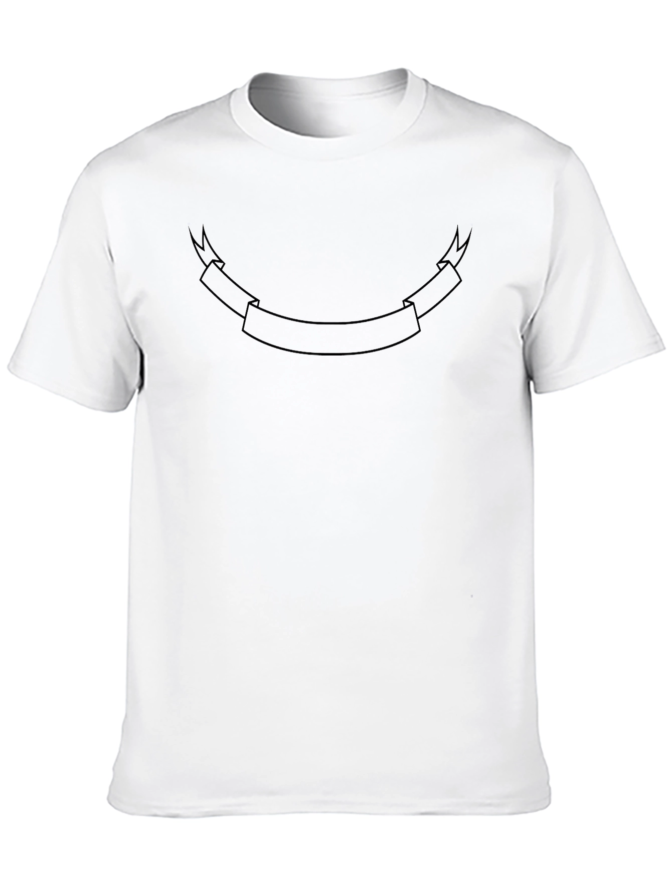 Mens Black Graphic T-Shirt with Customizable Banner