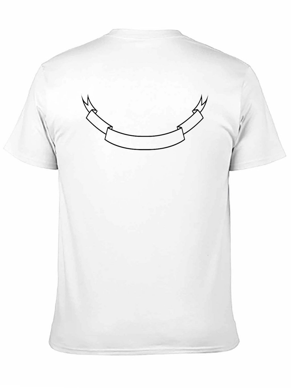 Mens Black Graphic T-Shirt with Customizable Banner