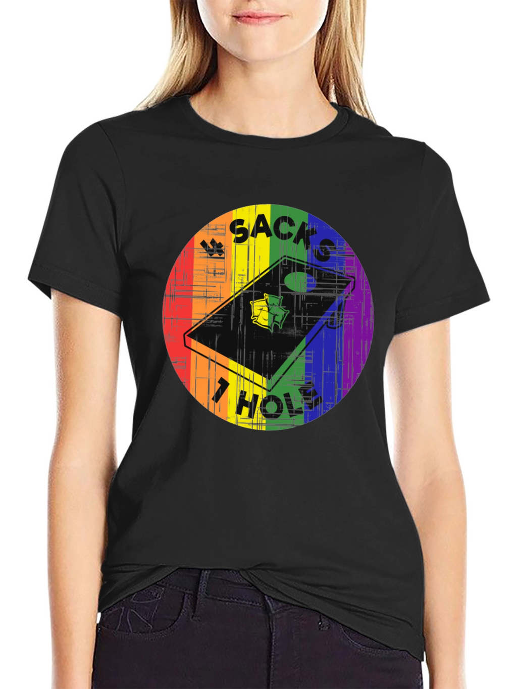 Sacks Hole Cornhole Pride T-Shirt