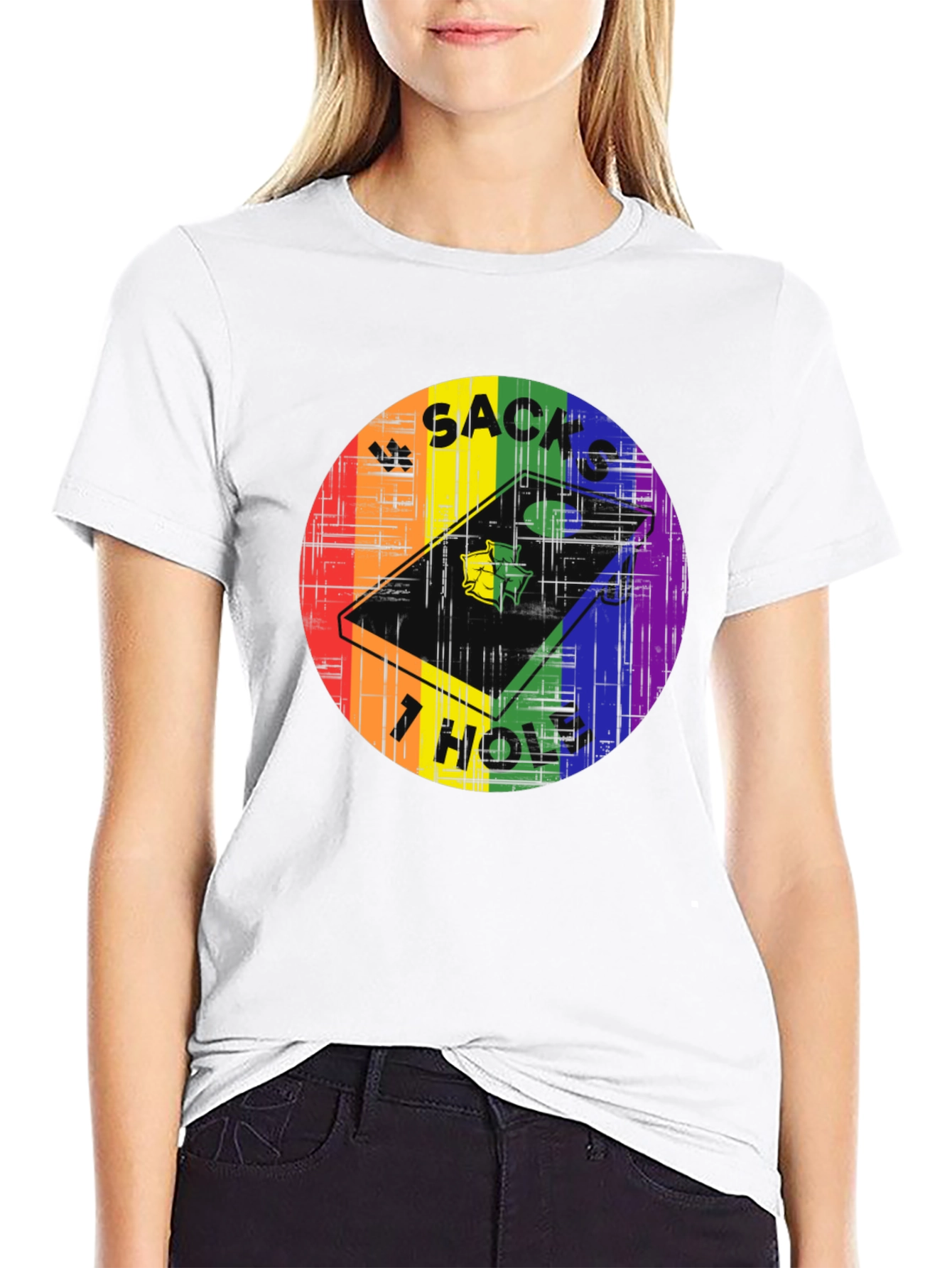Sacks Hole Cornhole Pride T-Shirt