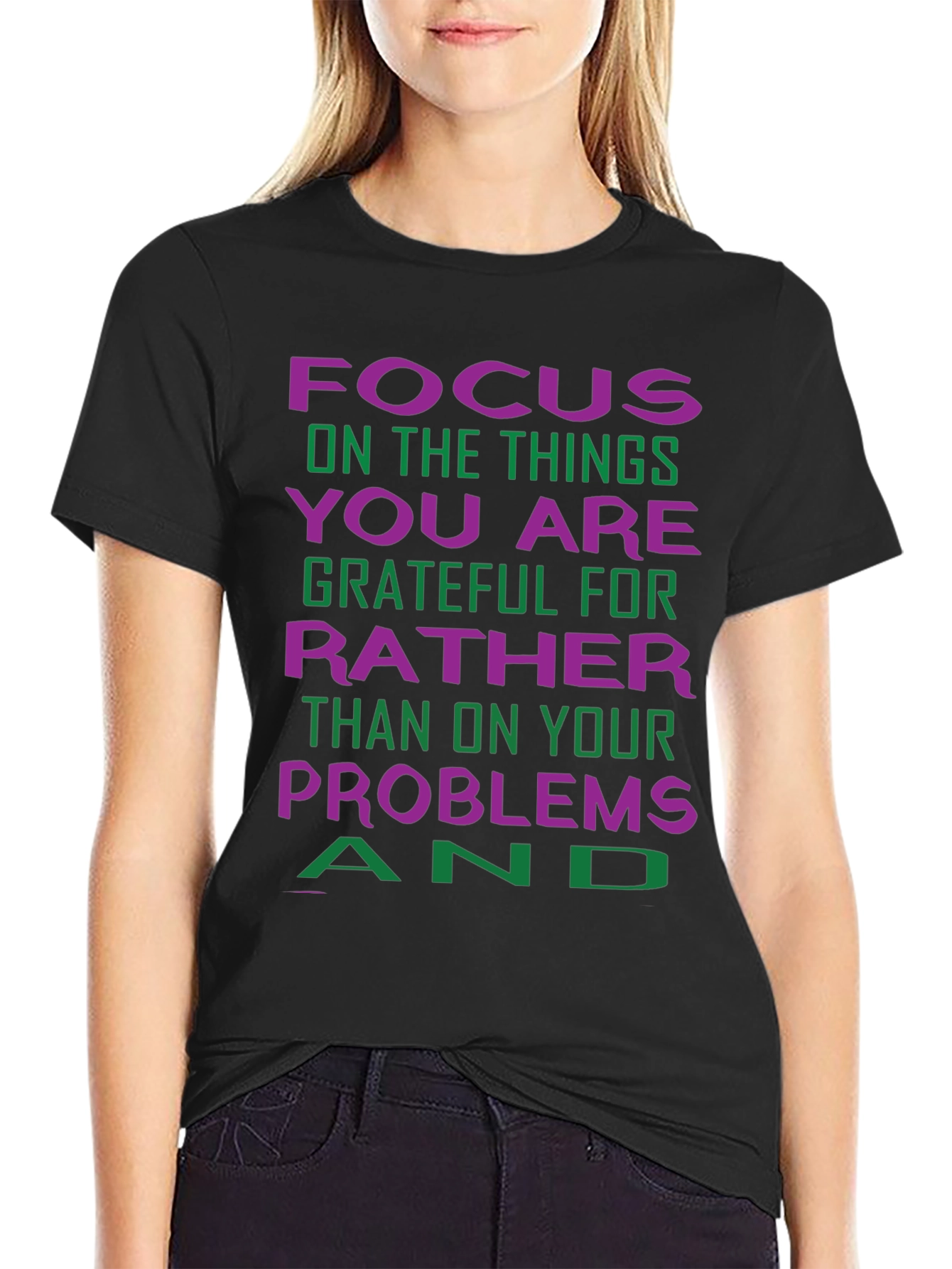 Grateful Focus Graphic Tee - Positive Vibes